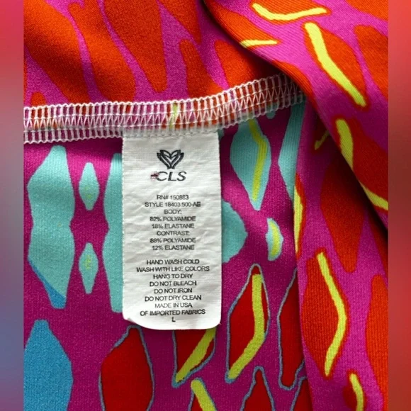 CLS Activewear Scrunch Booty Shorts – Colorful Print, Double Layer, Made in USA - Picture 7 of 7